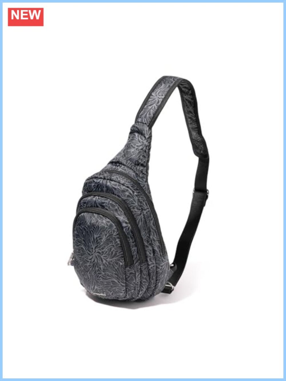 Baggallini Securtex Anti-Theft Sling Crossbody RFID Locking Zip Travel Bag